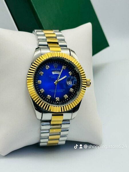Rolex bleu or homme