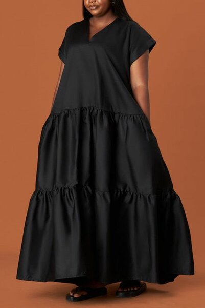 Robe Maxi Longue Évasée pépite