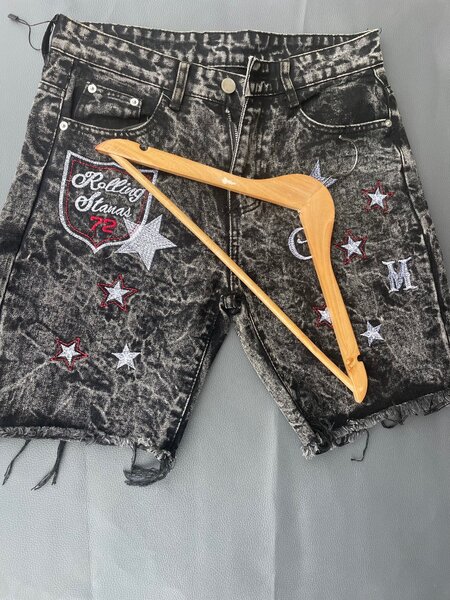 Shorts en denim vintage étoilé