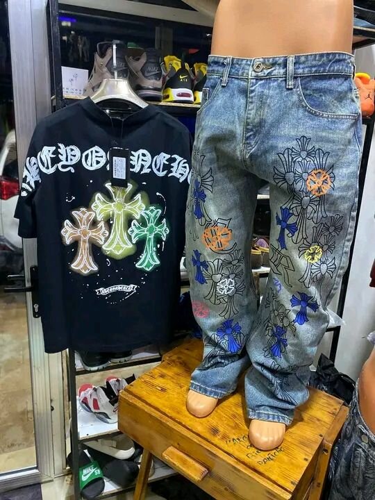 Jean garçon imprimé tendance