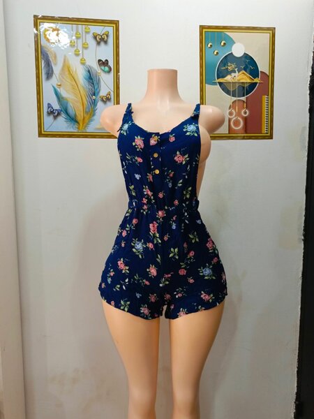 Combishort fleuri femme