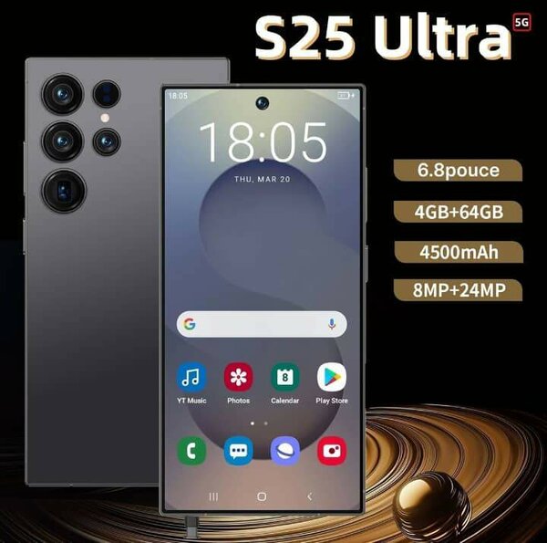 Smartphone S25 Ultra 5G 6.8 pouces