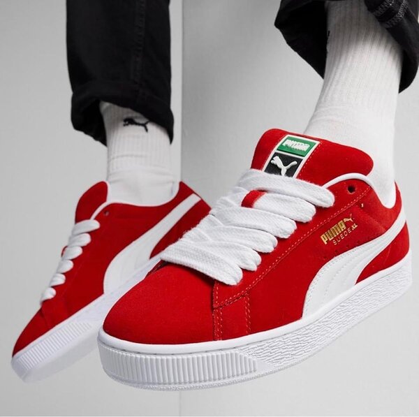 Chaussures Puma Suede rouge homme