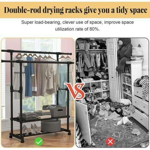 Penderie double etagère pratique