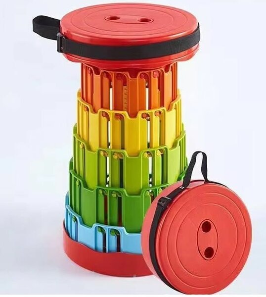 Tabouret pliable portable coloré