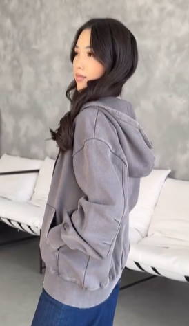 Зип-худи от ZARA серая