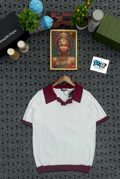 Chemise blanche homme avec col bordeaux