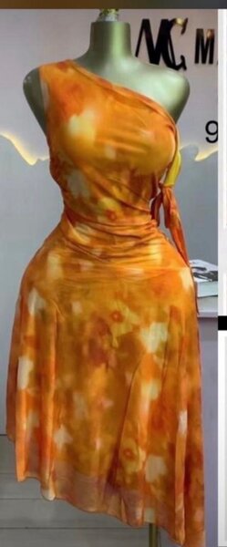 Robe Asymétrique Orange