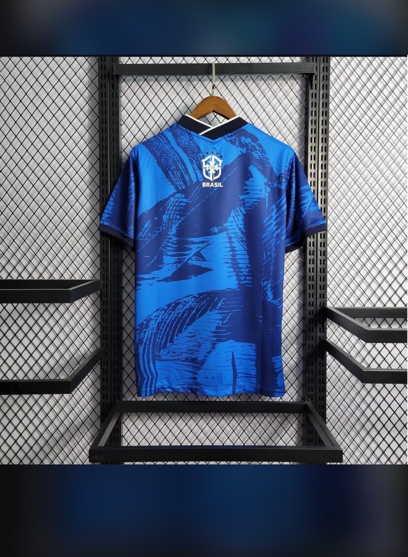 Maillot de Foot du Brésil Bleu