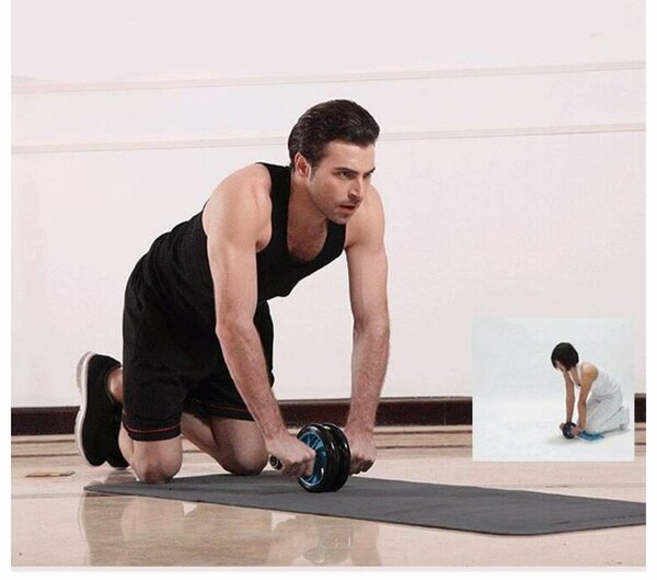 Abdominal Wheel Roller With Knee Pads Fat Burning Equipment