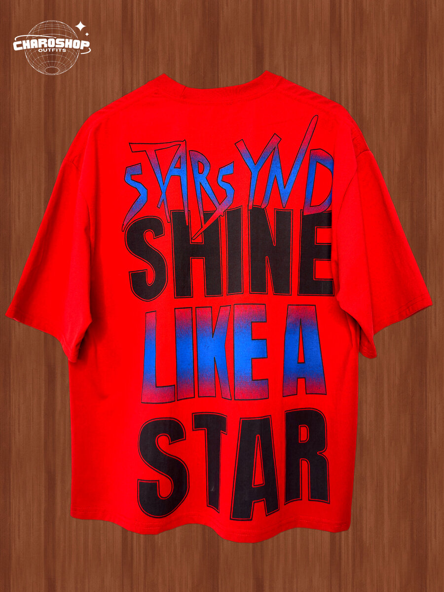 T-shirt rouge Starsynd unisexe