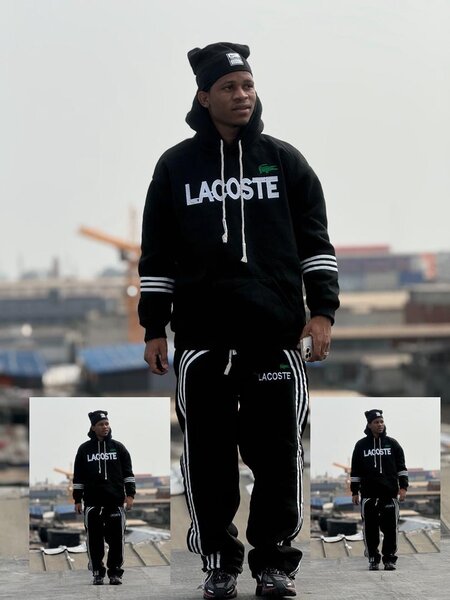 Sweat Lacoste noir pour homme