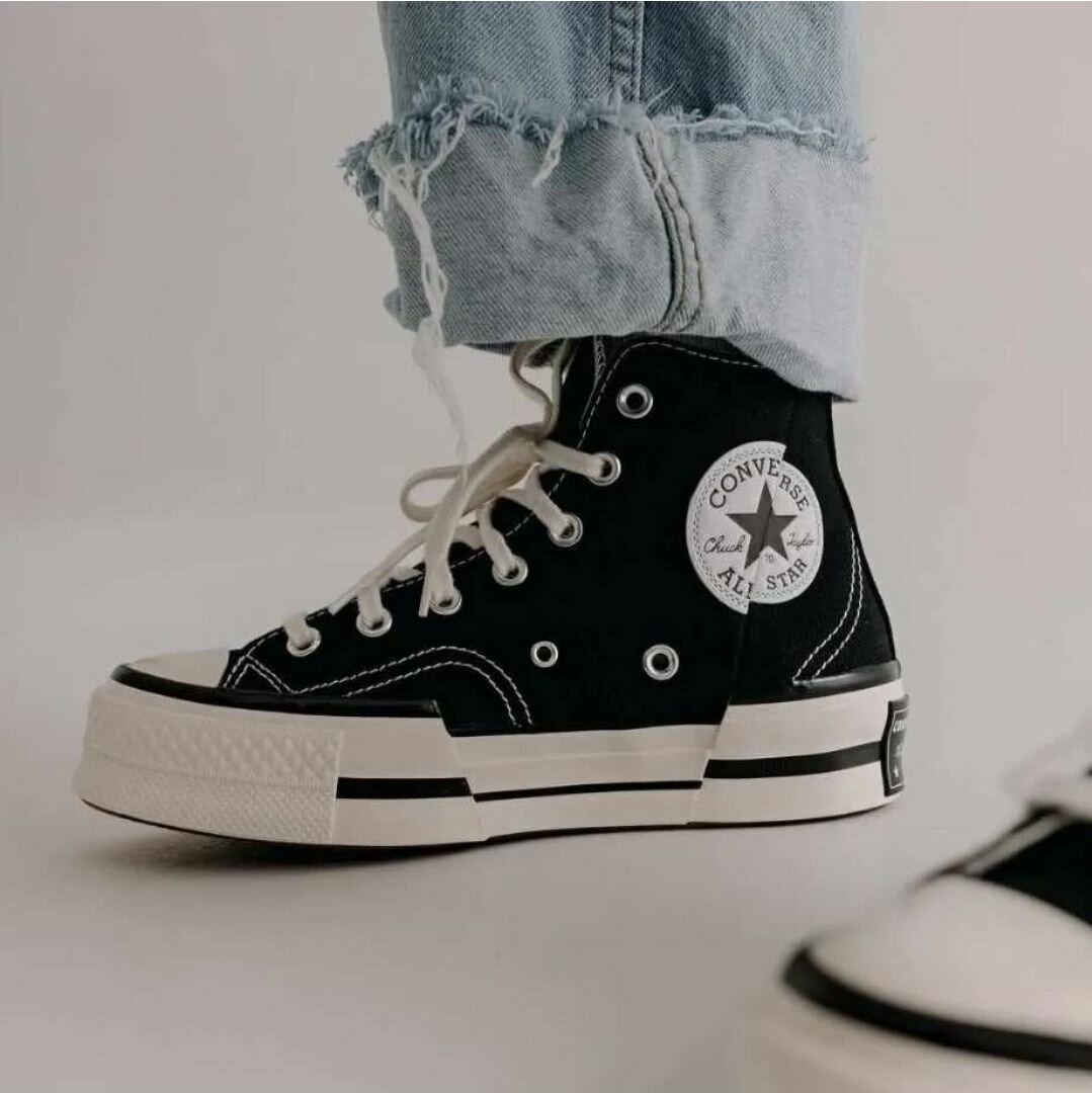 Baskets montantes noires tendance