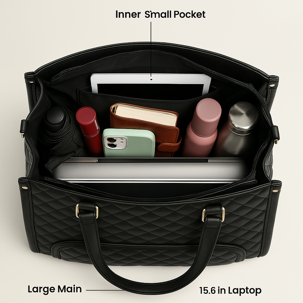 Sac cabas noir 3 en 1