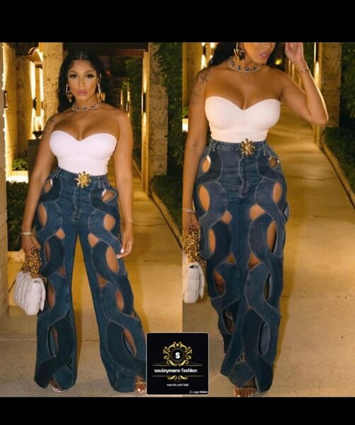 Jean déchiré tendance femme