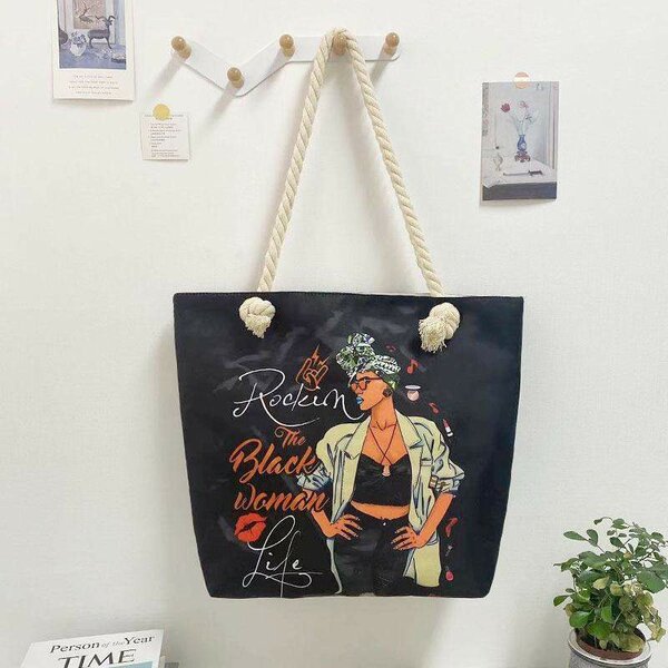 Sac cabas artistique en toile