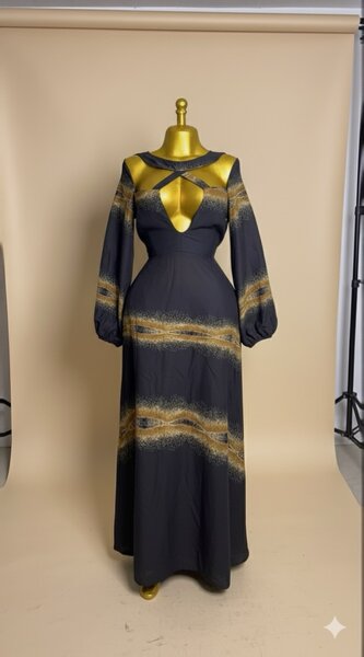 Robe longue imprimée élégante