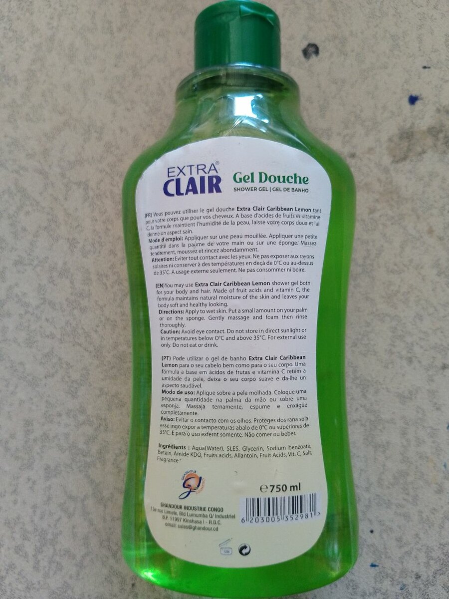 Extra clair shower gel