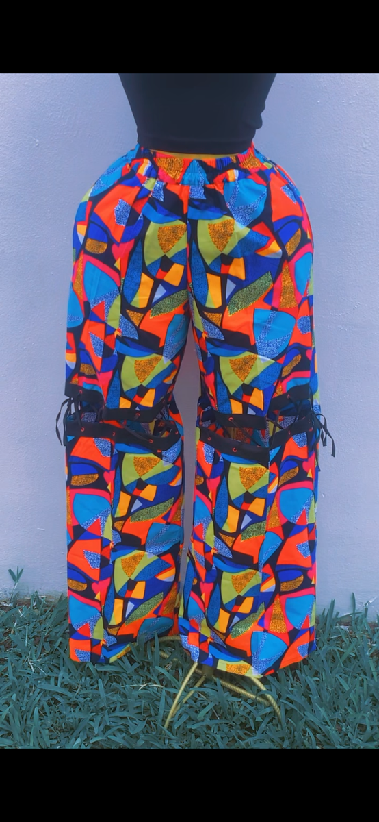 Pantalon imprimé coloré chic
