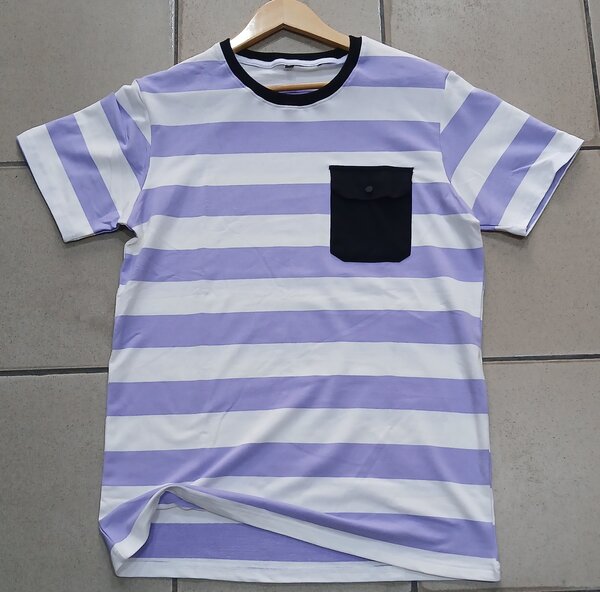 Tee-shirt 100%coton lourd rayure taille XL