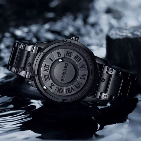 Montre Noire Élégante Homme