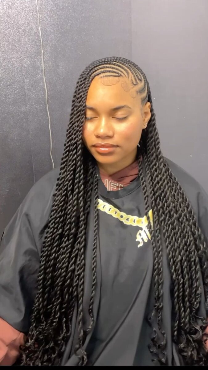 Tresses en Box Braids élégantes