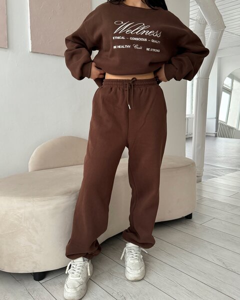 Женский флисовый спортивный костюм