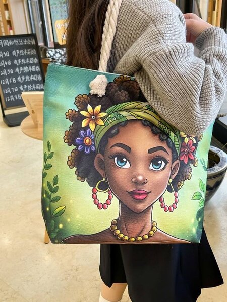 Sac à main illustré bohème