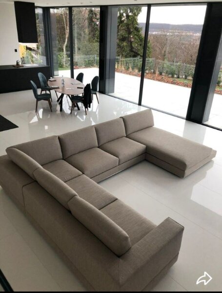 Canapé d'angle moderne beige