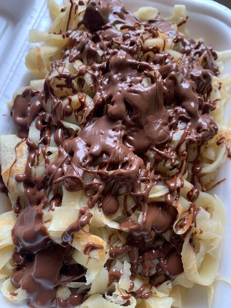 Crêpes fettucine  au chocolat