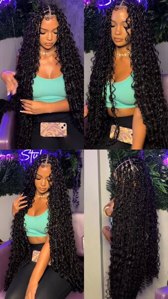 Perruque cheveux longs bouclés