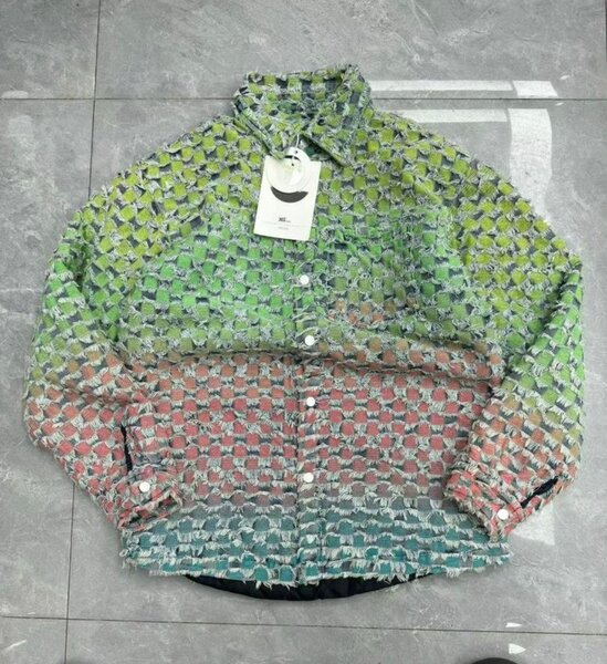 Chemise en maille multicolore