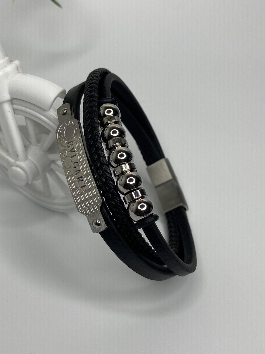 Premium Leather Steel Bracelets