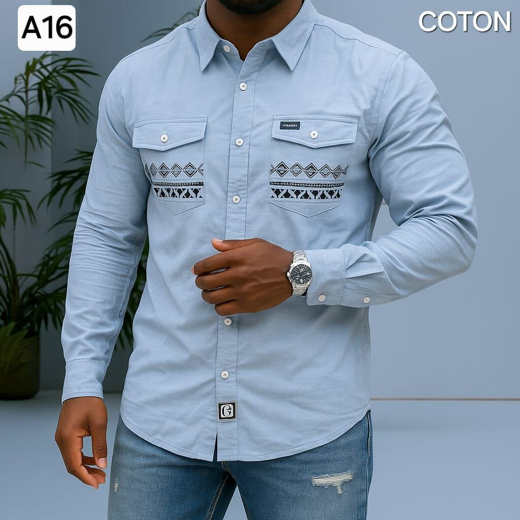 Chemise Homme en Coton Élégante