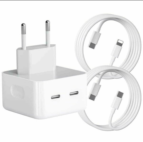 Chargeur USB double avec câbles