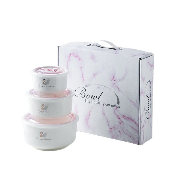 3set Ceremic  Bowl with cover