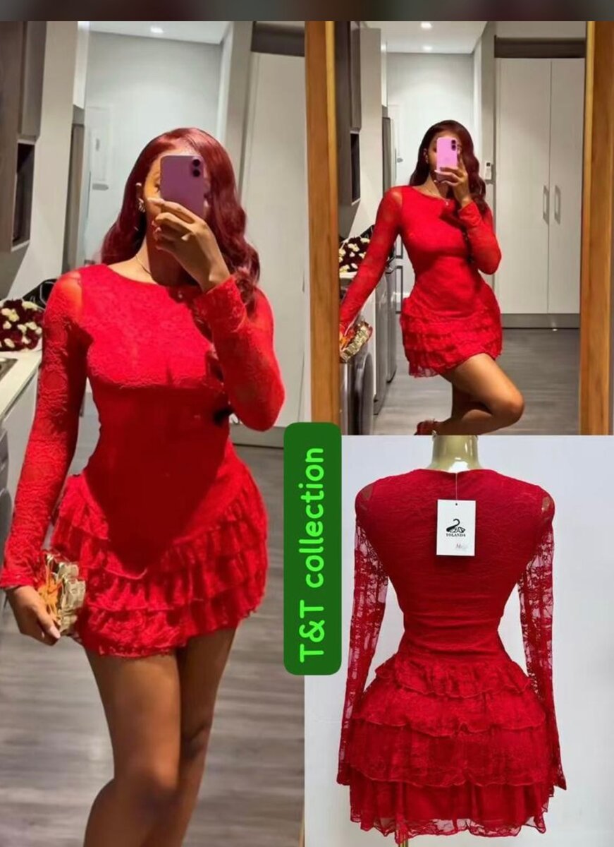 Robe moulante rouge dentelle