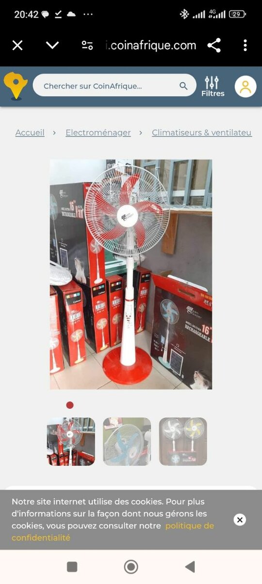 Ventilateur rechargeable 16