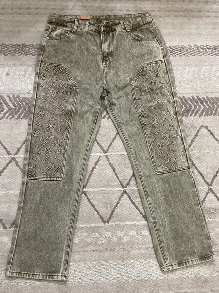 Jeans tendance délavés unisexes