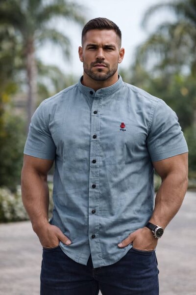 Chemise homme col Mao élégante