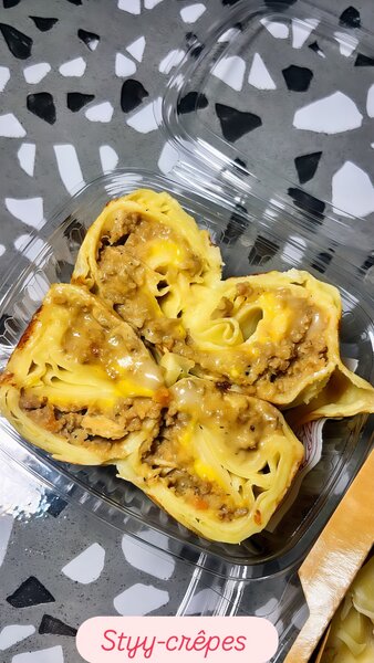 Crêpes viande hachée