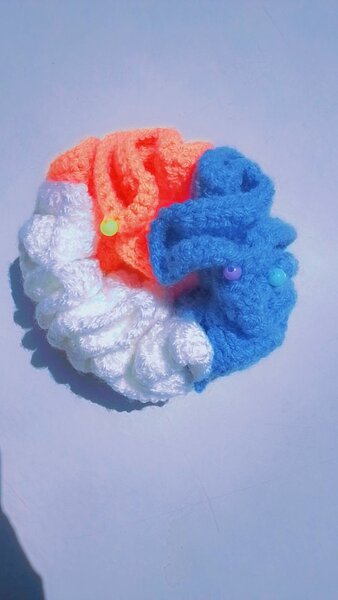 Chouchou coloré en crochet