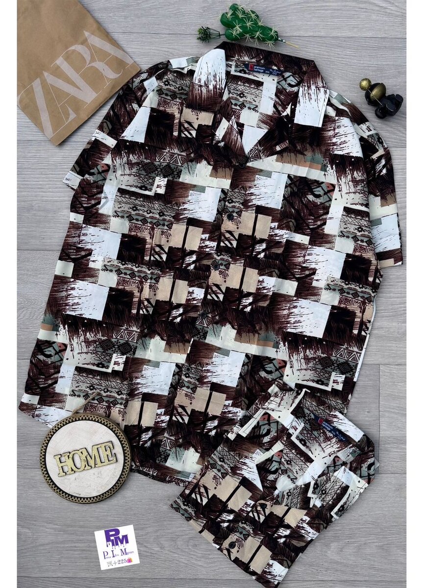 Ensemble de chemises et shorts imprimés