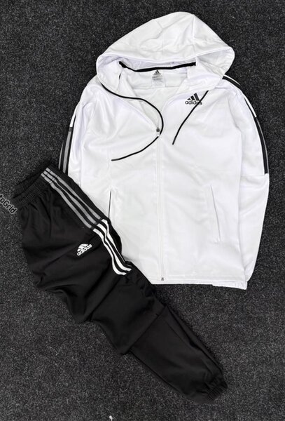 Ensemble survêtement Adidas blanc et noir