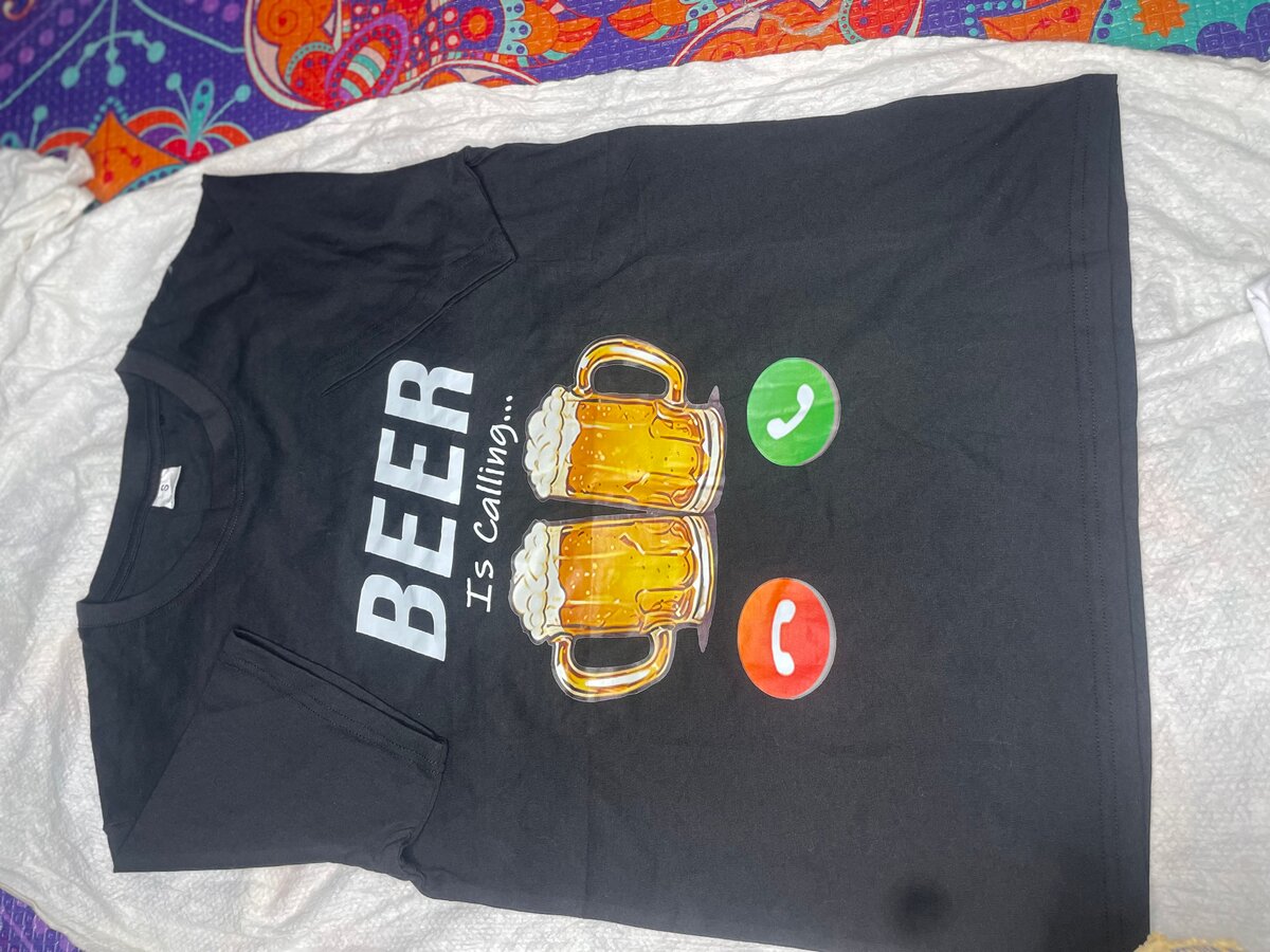 T-shirt humour bière noir