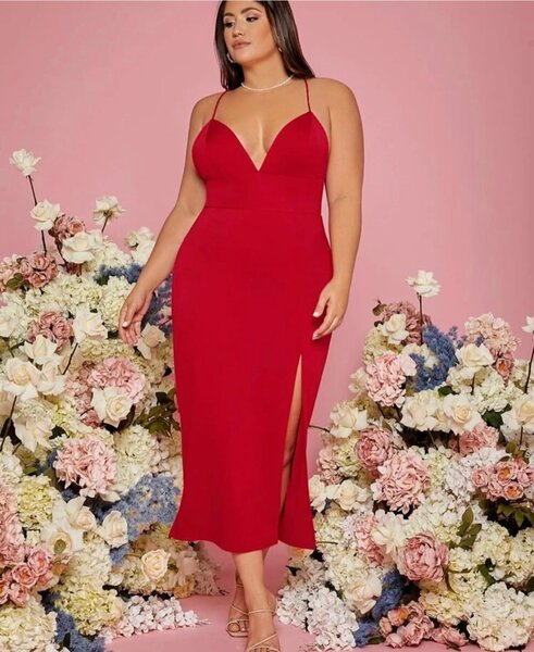 Robe Évasée Rouge Élégante