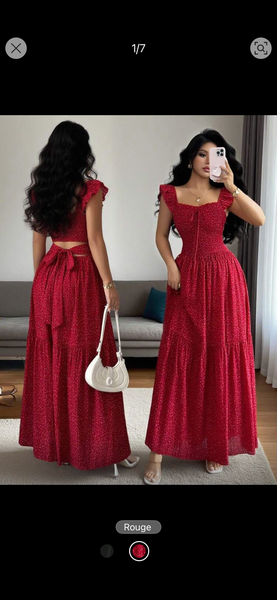 Robe rouge longue élégante