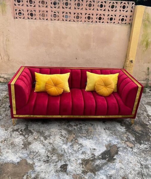 3 Seater with gold outline