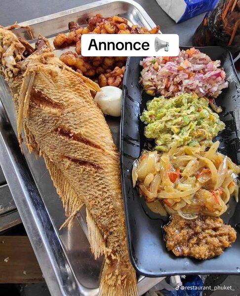 Le plat de poisson+attieké