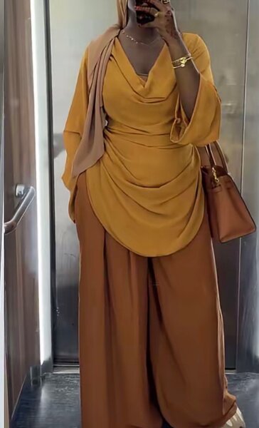 Ensemble élégant drapé femme